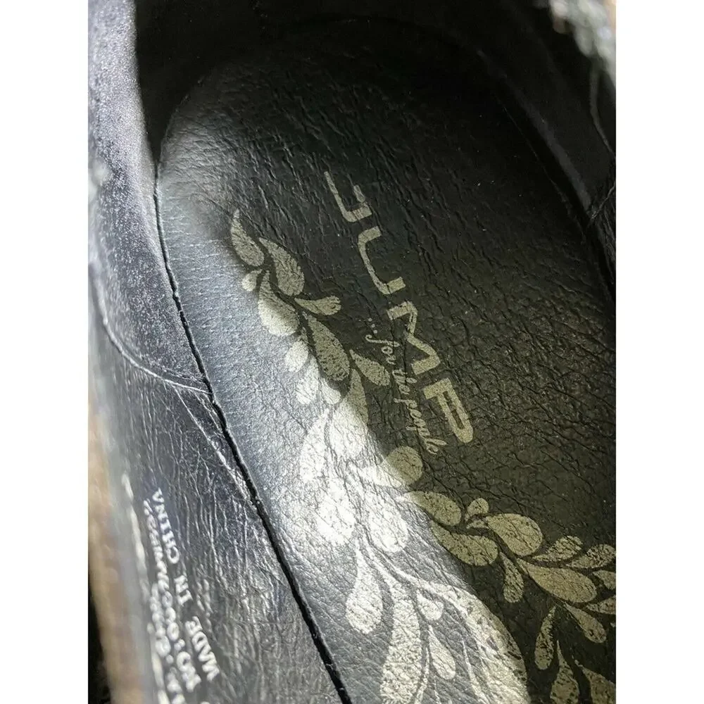 JUMP Brown Leather Mary Jane Wedge Shoes Style Name: SENS Sz US 9 - Picture 6 of 12